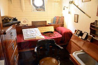 16 Officer Cabin Camartoe de Oficiales ARA Presidente Sarmiento Museum Ship Across From Puerto Madero Buenos Aires.jpg